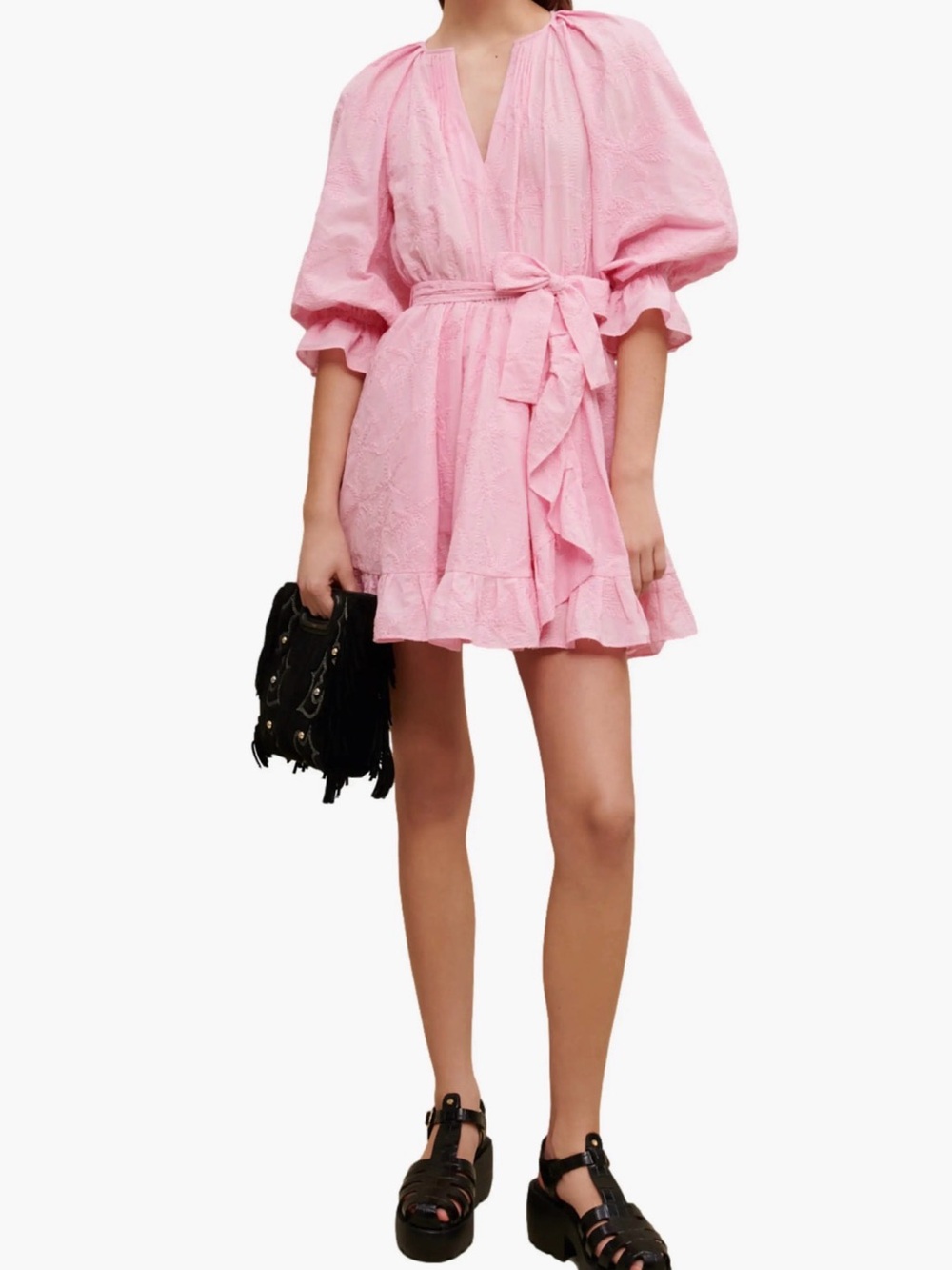 Maje Rybiza Embroidered Dress